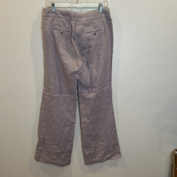 JCREW LINEN STRAIGHT LEG PANT CITY FIT DRAWSTRING WAIST NRW WITH TAGS SZ 6 - Picture 7 of 8